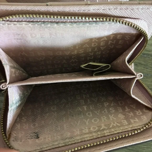 Lot of 2x [Kate Spade] Bi-Fold & Tri-Fold Pink Small Snap Button Close Wallets - Picture 8 of 16